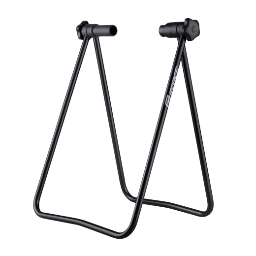 bike display stand, for rear axle or QR, black