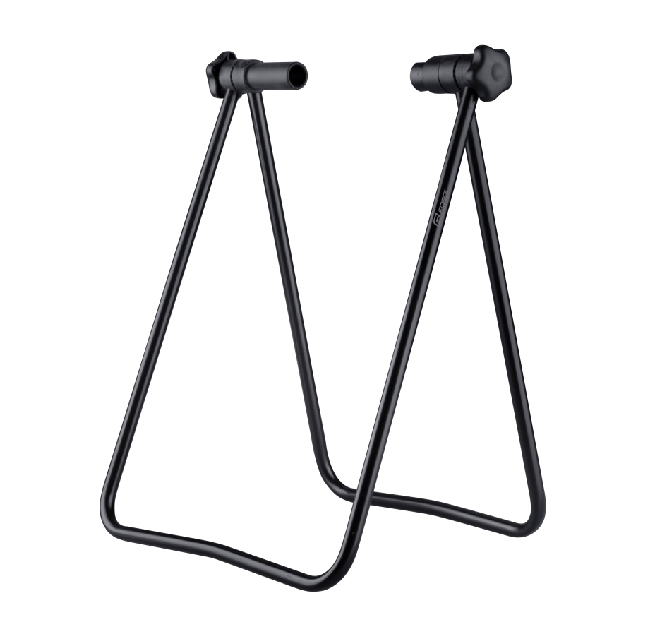 bike display stand, for rear axle or QR, black