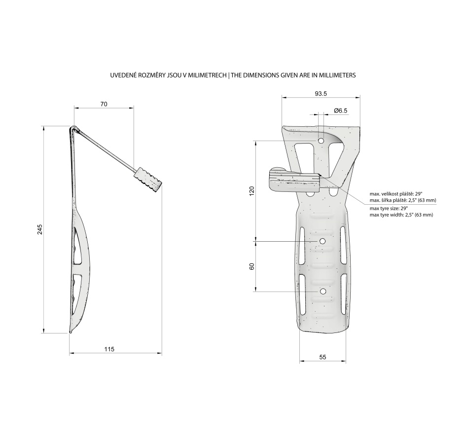 bike hanger FORCE on the wall for front wheel