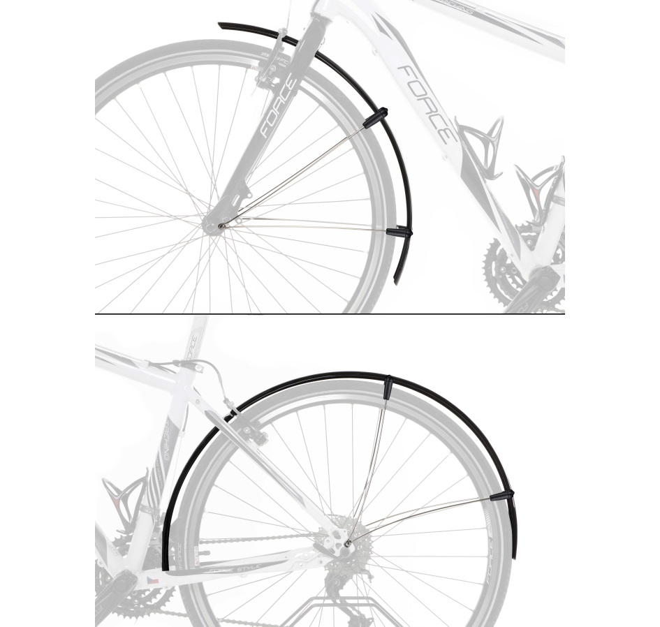 blatníky FORCE 36 Aluflex 28" XL +V vzpěry,čer