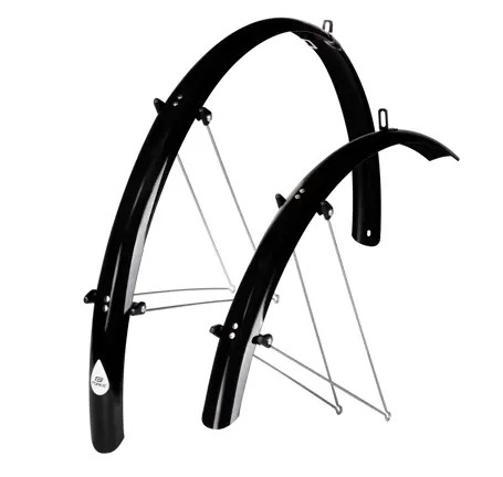 blatníky FORCE 48 Aluflex 28" XL + V vzpěry,černé