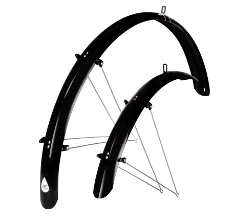 blatníky FORCE 58 Aluflex 28" XL + V vzpěry,černé