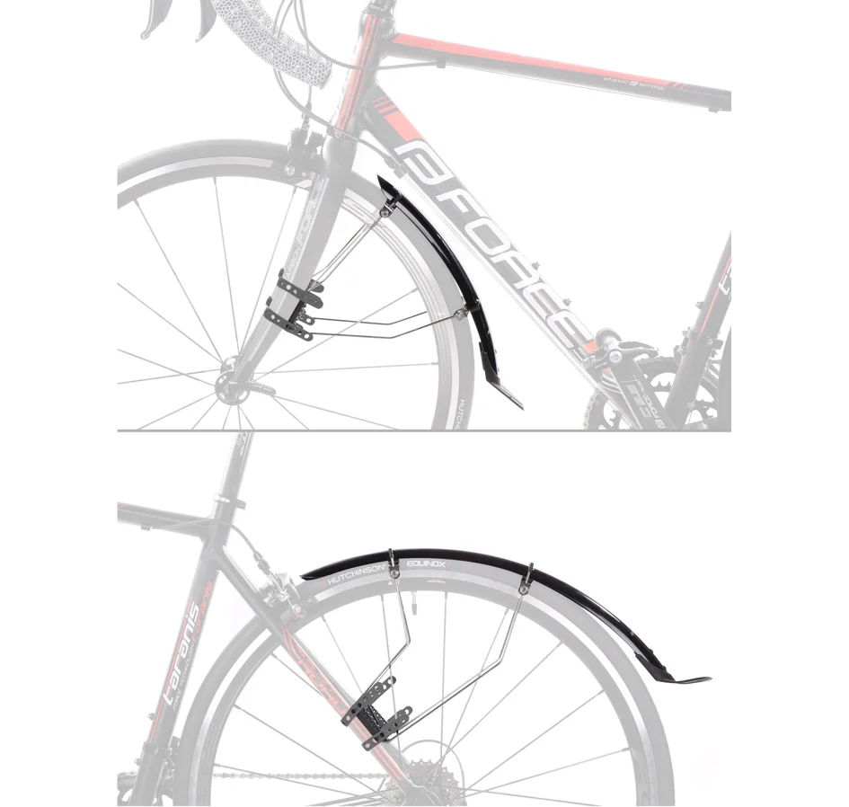 blatníky FORCE WIN38 Aluflex 28" + vzpěry, černé