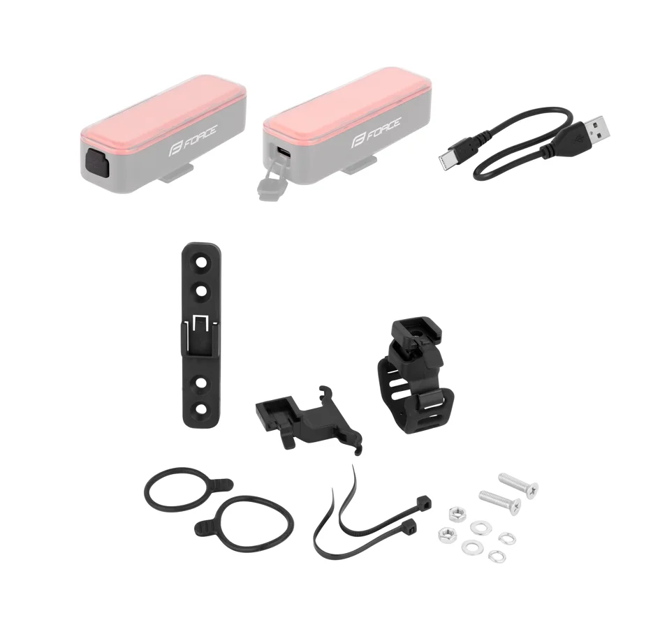 blikačka zadní FORCE ALARM 300LM,36x LED, USB