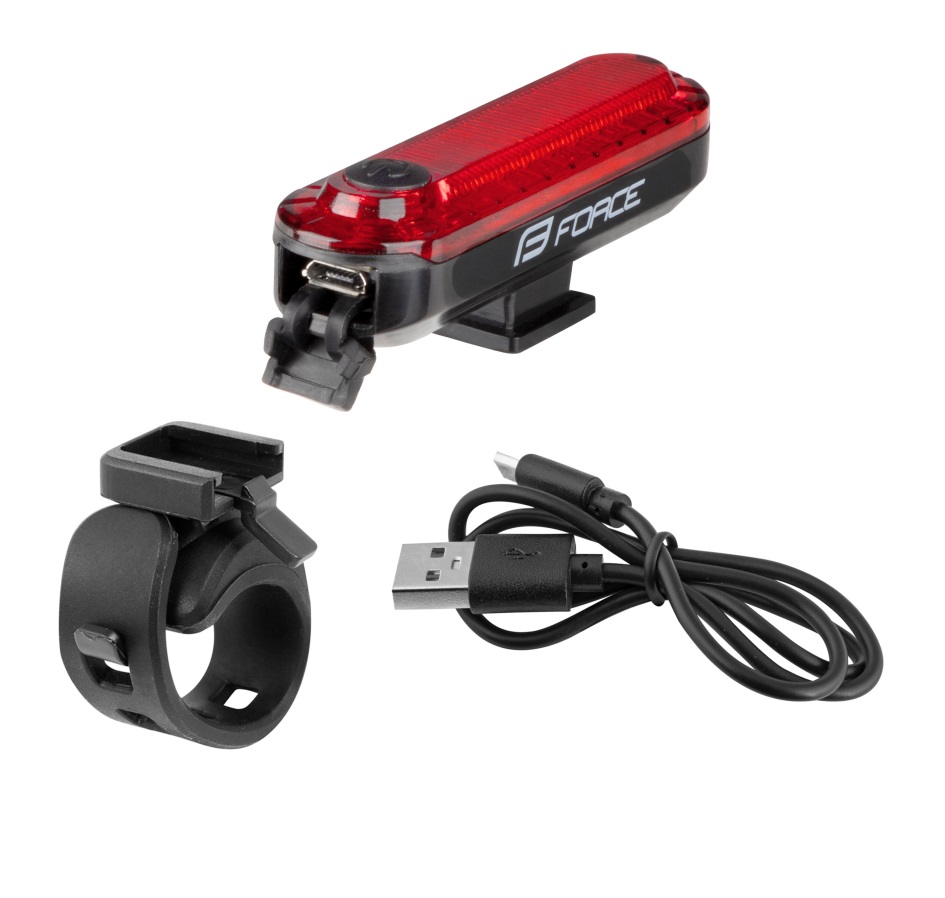 blikačka zadní FORCE DOT 20LM, 5x LED, USB