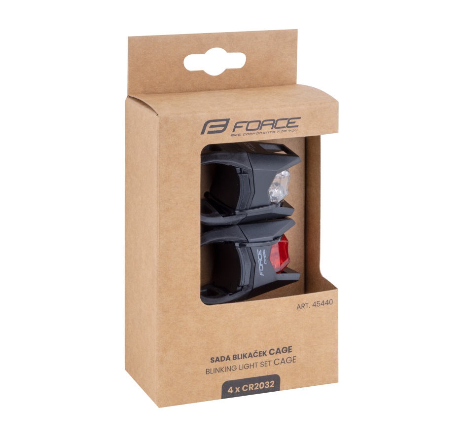 blinking light set F CAGE batt. white + red