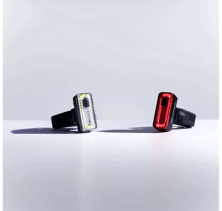 blinking lightset FORCE BINE USB front w+rear red