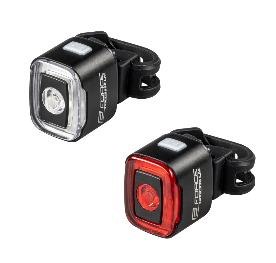 blinking lightset FORCE FLEA USB front wh+rear red