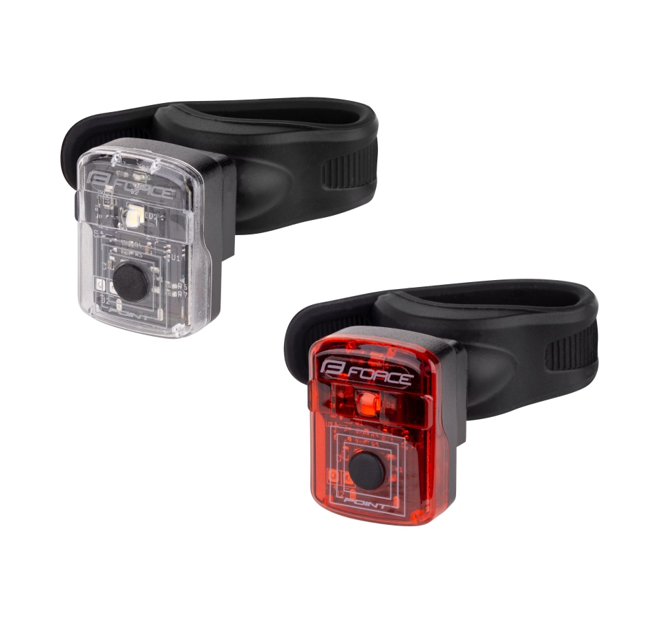 blinking lightset FORCE POINT USB front w+rear red