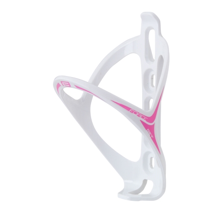 bottle cage FORCE GET plastic,white-pink glossy