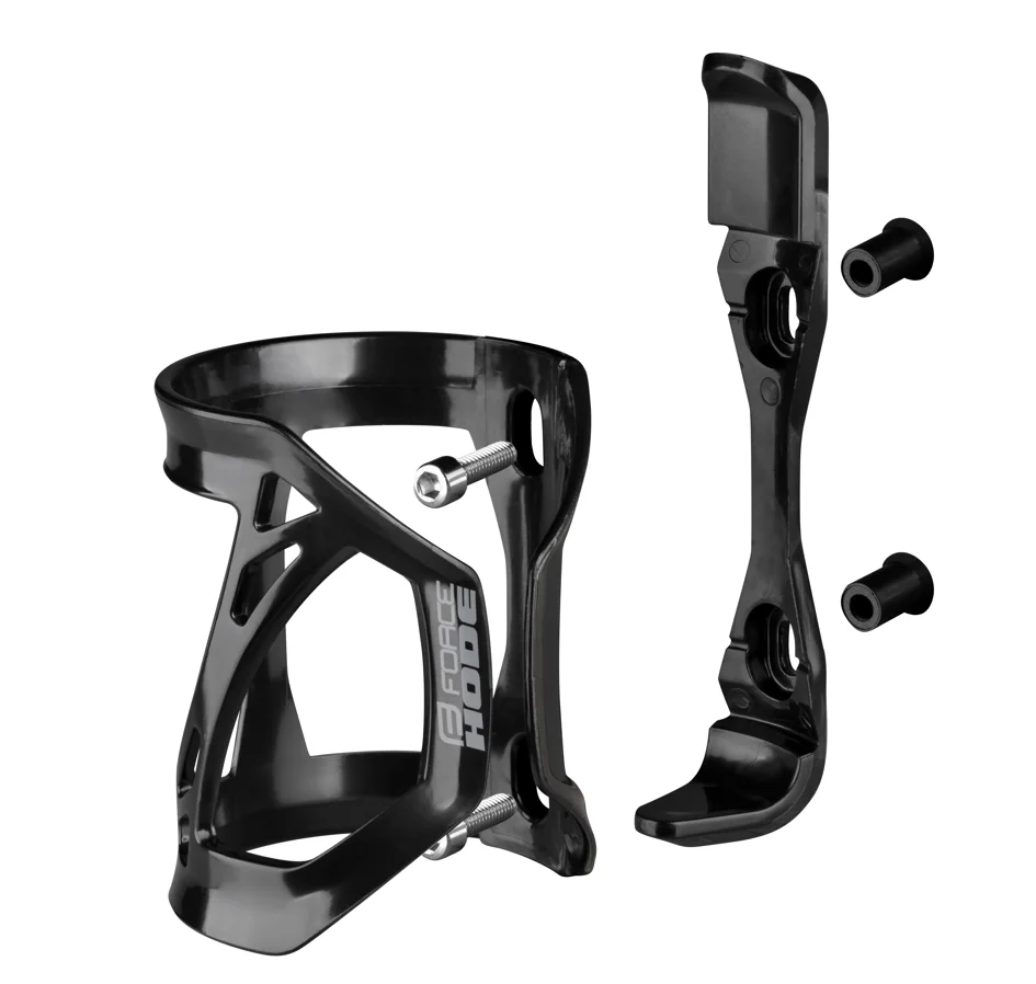 bottle cage FORCE HODE, plastic, black-grey
