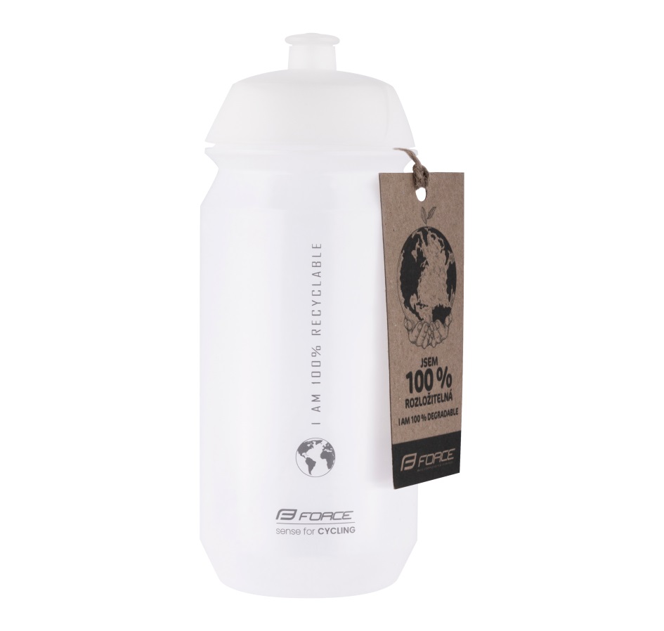 bottle FORCE BIO EARTH 0,5 l, transparent-grey