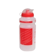 bottle FORCE "F" 0,5 l, transparent/red printing
