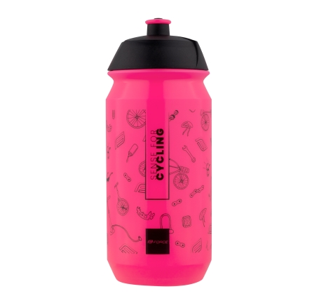 bottle FORCE PLAY 0,5 l, pink-black