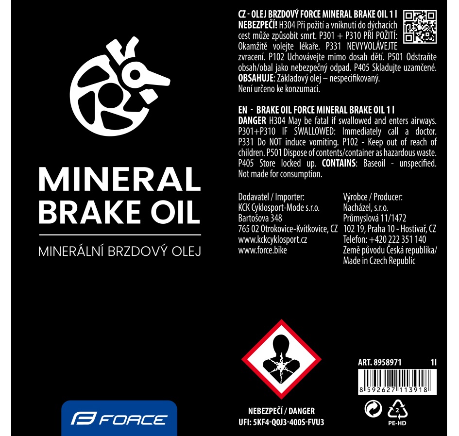 brake oil FORCE MINERAL, 1 l