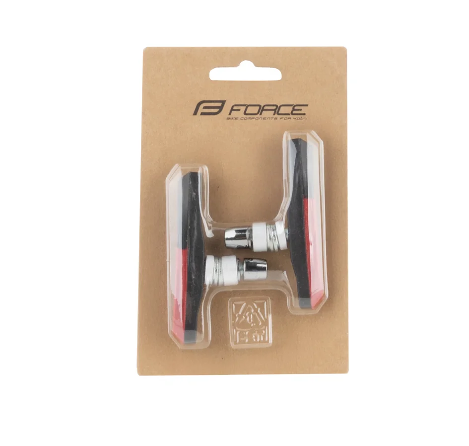 brake shoes F one-off, black-red 70mm