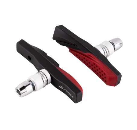 brake shoes F one-off, black-red 70mm