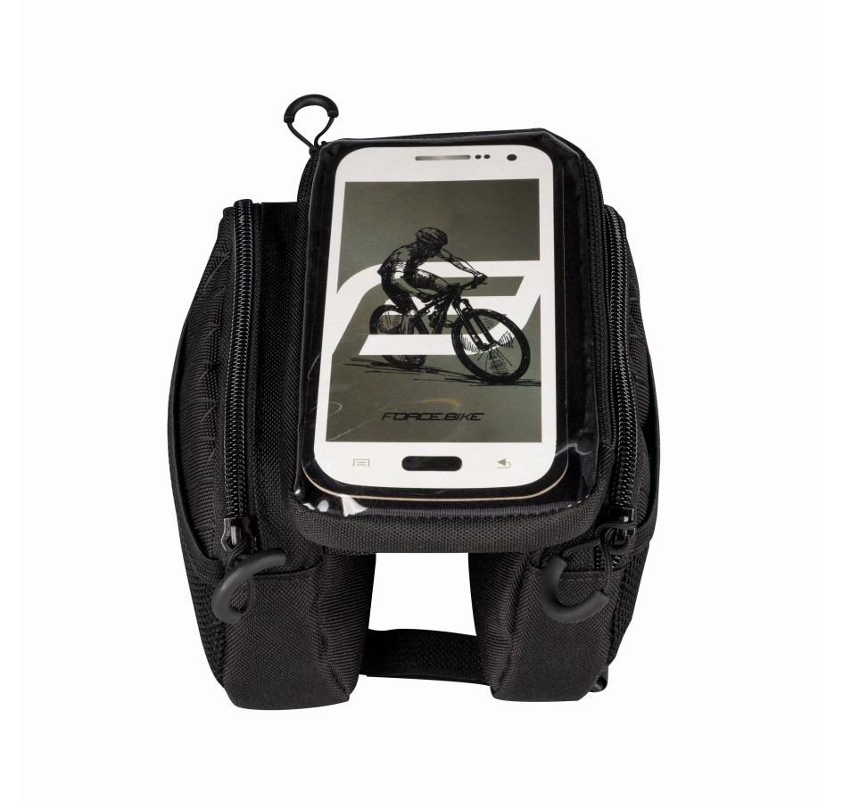brašna na rám FORCE DUAL smartphone, černá