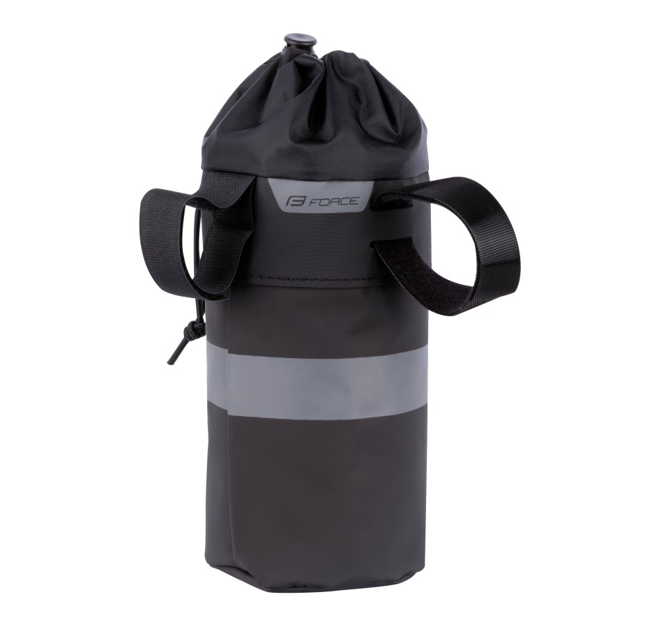 brašna na řídítka, na láhev FORCE ADVENTURE, černá