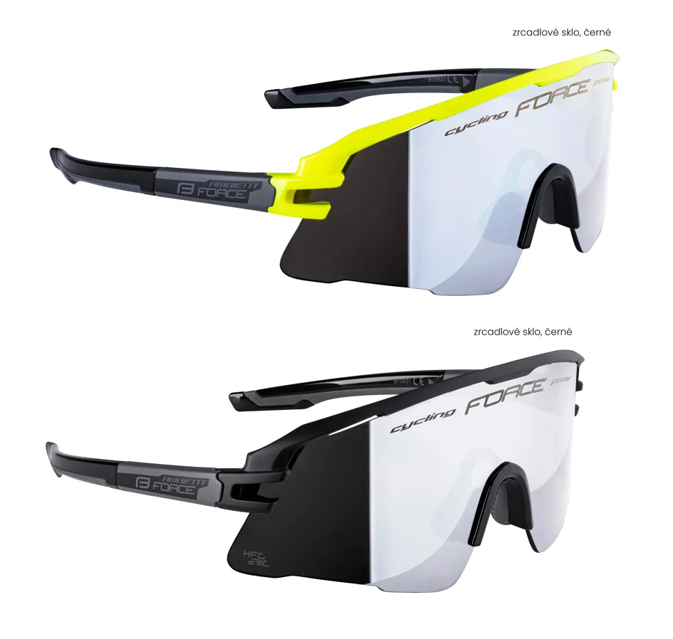 brýle F AMBIENT 1x černé+1x fluo, černé sklo SADA