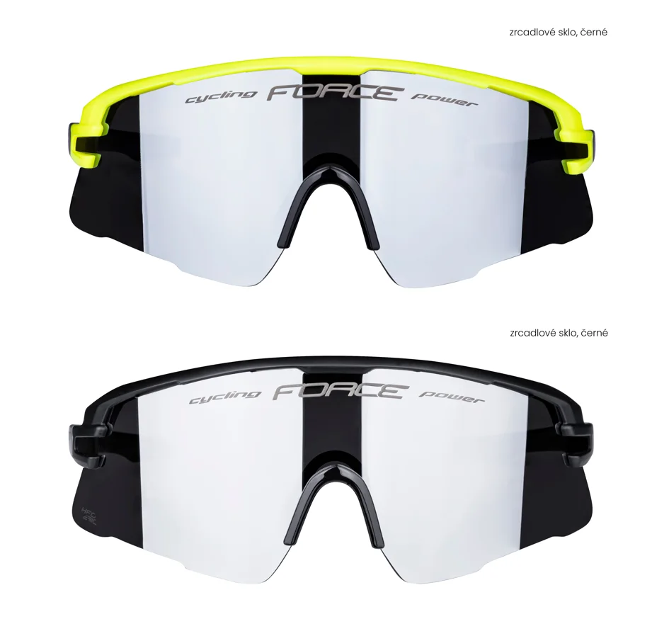 brýle F AMBIENT 1x černé+1x fluo, černé sklo SADA