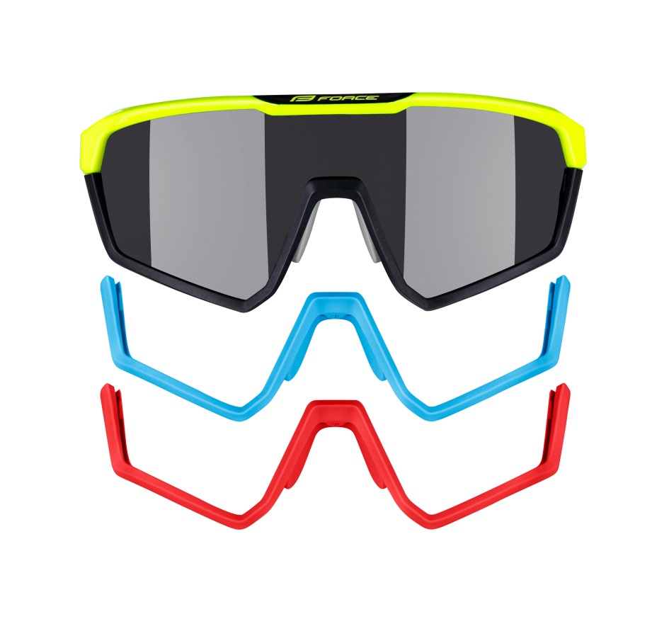 brýle FORCE APEX, fluo-černé,černé kontrastní sklo