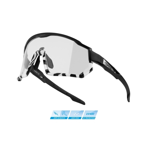 brýle FORCE DRIFT černo-zebra,fotochromatická skla