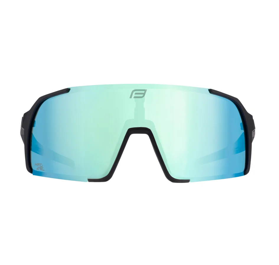 brýle FORCE GLARE černé, modré zrc. sklo
