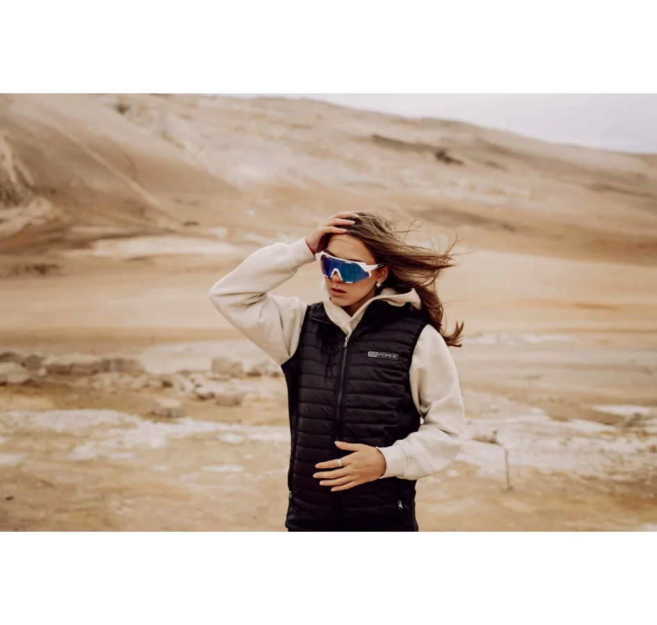 brýle FORCE GRIP bílé, modré revo sklo