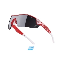 brýle FORCE RACE PRO červeno-bílé,černé laser sklo