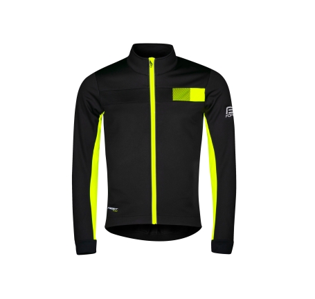 bunda F FROST KID softshell, černo-fluo