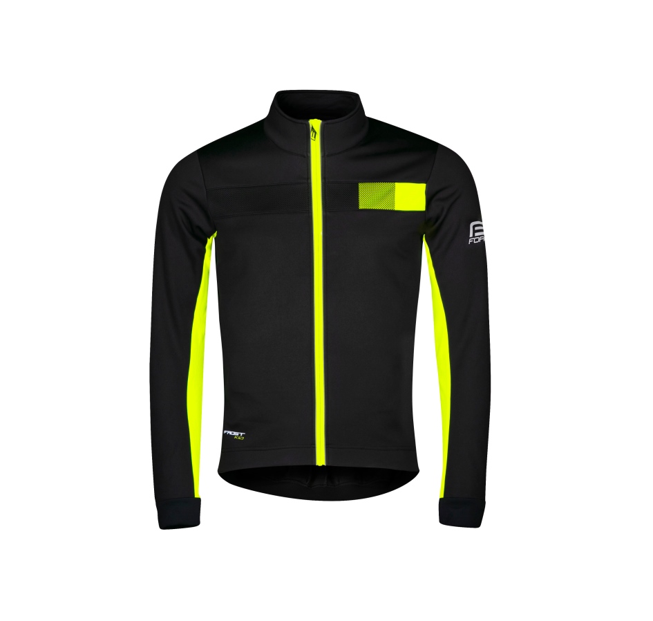 bunda F FROST KID softshell, černo-fluo