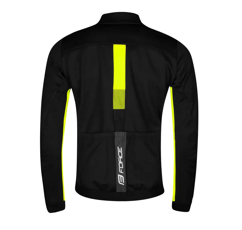 bunda F FROST softshell zimní, černo-fluo