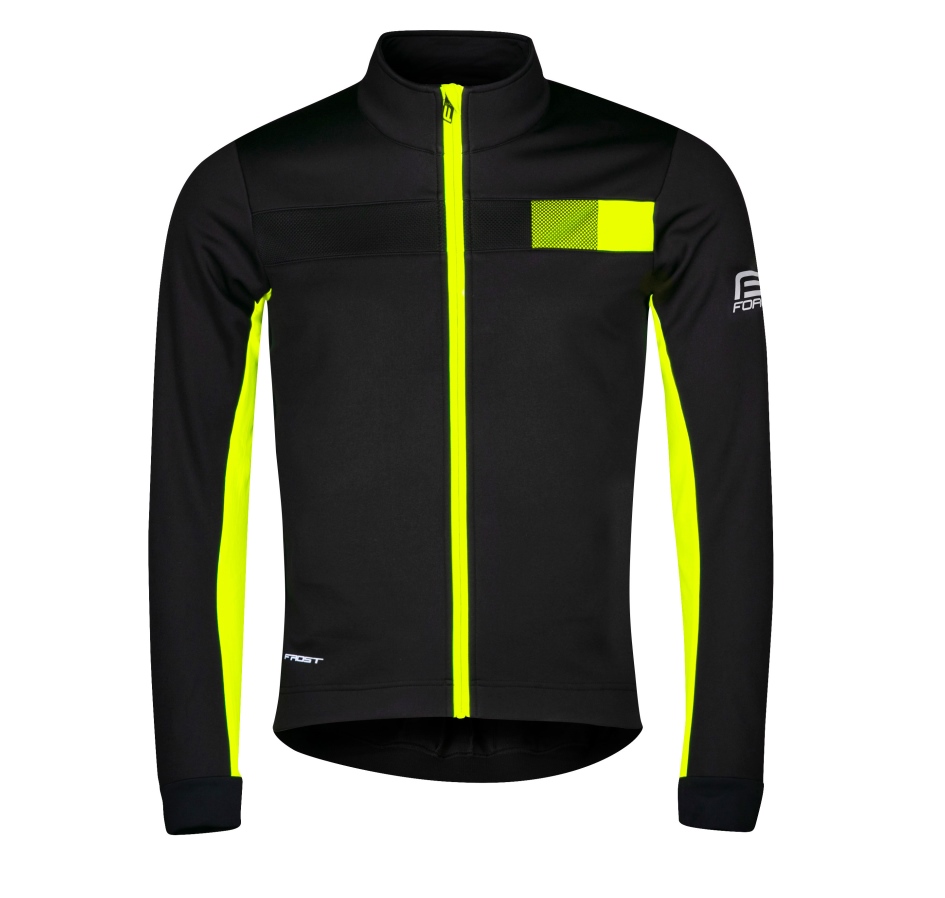 bunda F FROST softshell zimní, černo-fluo