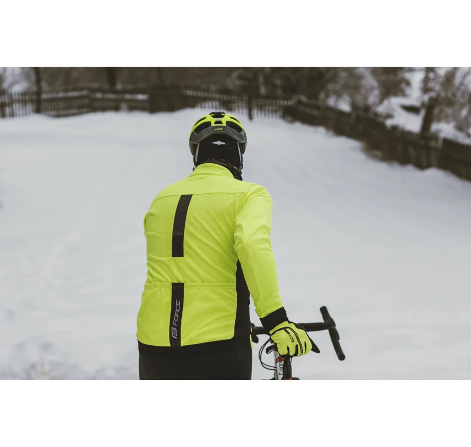 bunda F FROST softshell zimní, fluo-černá