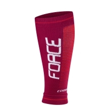 calf sleeves FORCE COMPRESS, claret-red