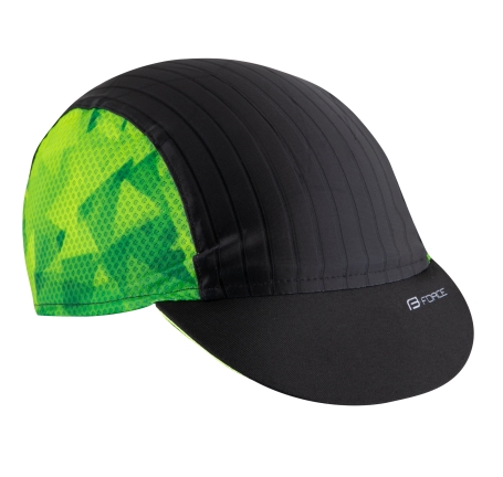 cap cycling with visor FORCE CORE,black-fluo