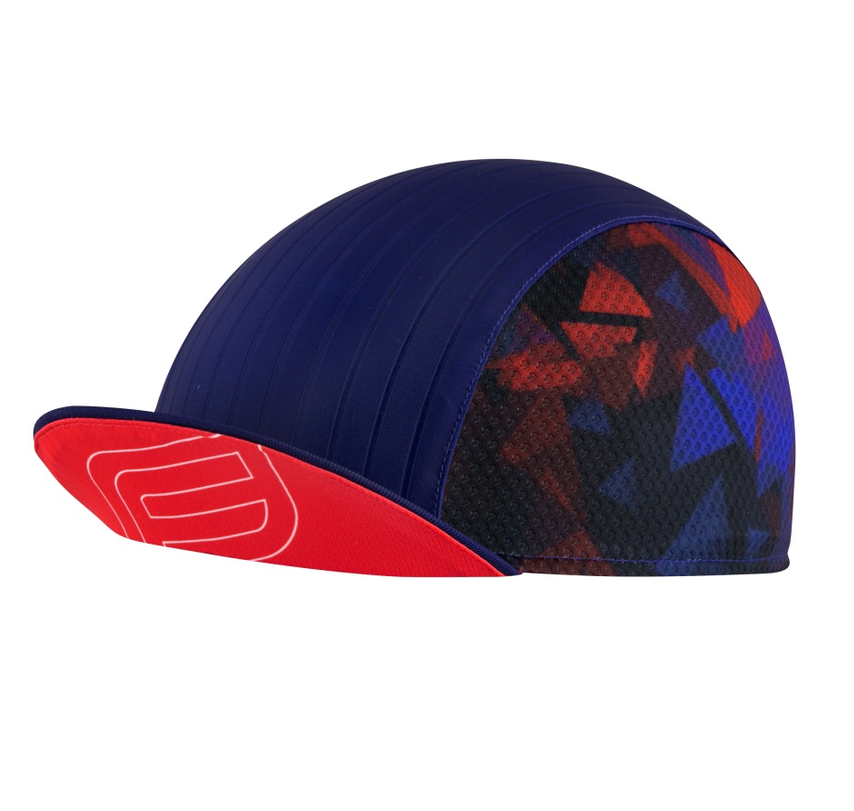 cap cycling with visor FORCE CORE,blue-red
