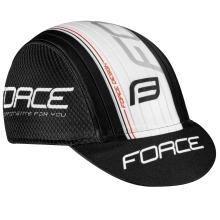 cap cycling with visor FORCE TEAM,black-white