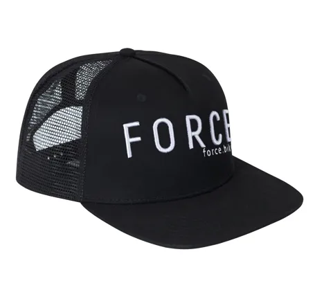 cap/hat FORCE TRUCKER LOGO 3D, black-white