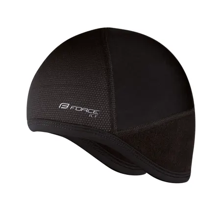 čepice pod přilbu FORCE ICY zimní, černá