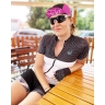 čepička s kšiltem F POINTS letní,černo-růžová