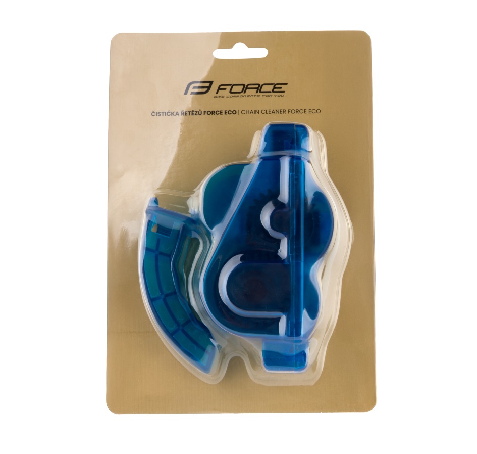 čistička řetězů FORCE ECO plast. s rukojetí, modrá
