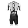 cycling suit FORCE TEAM PRO PLUS, black-white