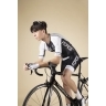 cycling suit FORCE TEAM PRO PLUS, black-white