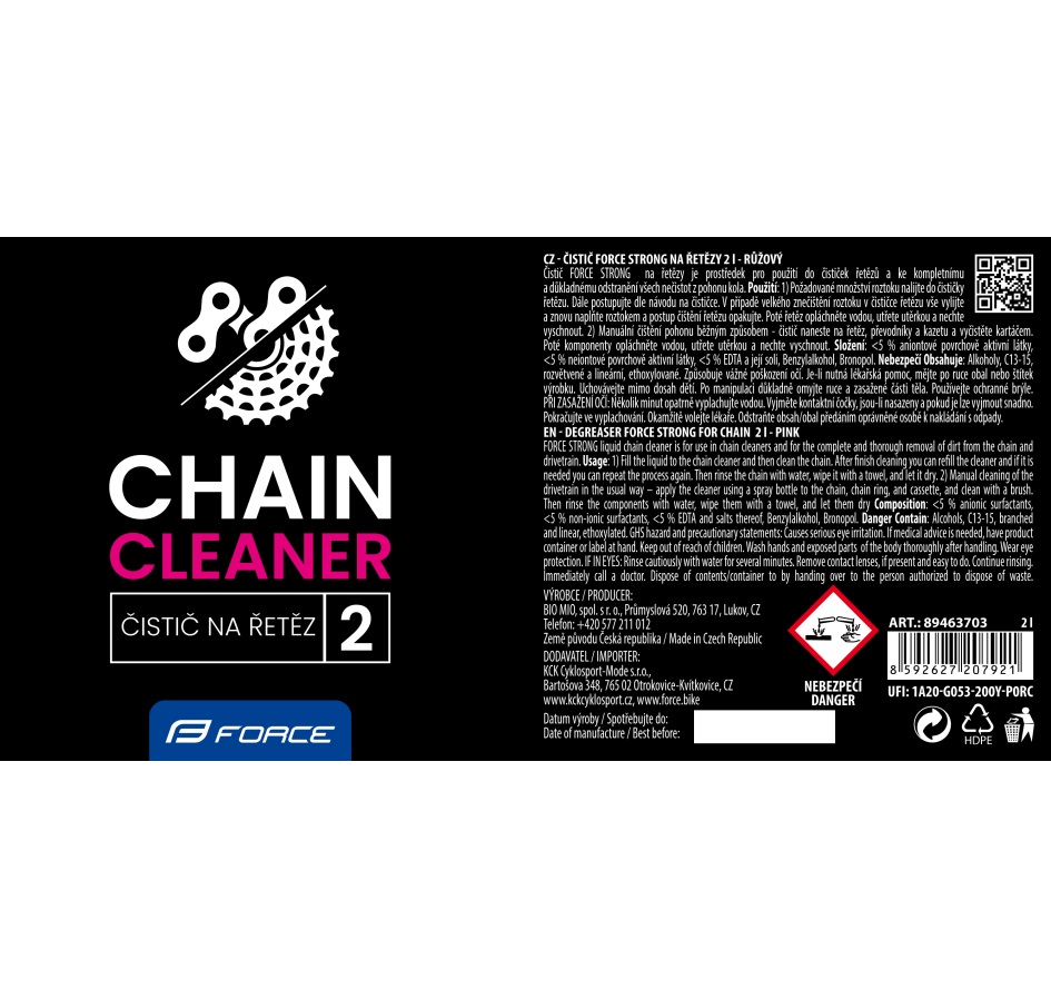 degreaser F STRONG for chain -2 l, canister - pink