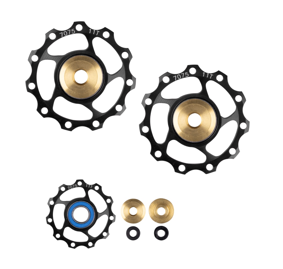 derailleur pulleys F ceramic bearings 11t Al,black Force