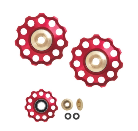 derailleur pulleys FORCE Al 11t, red pair