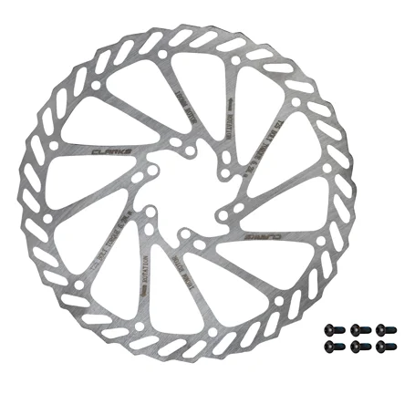 disc brake rotor CLARKS 180  mm, 6 holes, silver