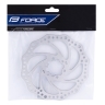 disc brake rotor FORCE 160 mm, 6 holes, silver